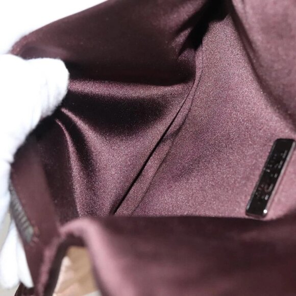 PRADA Pouch Satin Beige Auth 129577 - Picture 13 of 16